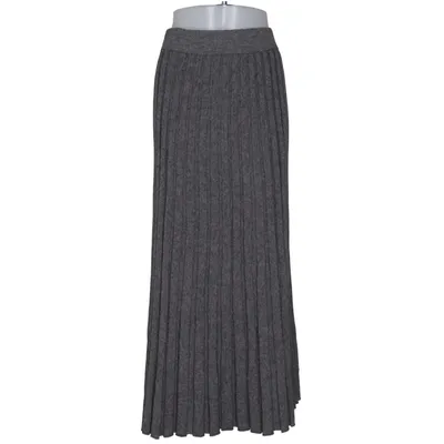 Skirt (Gray) from Massimo Dutti Viscose, Wool