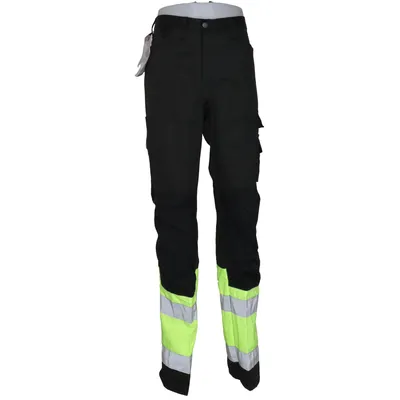 Arbeitshose (Schwarz, Gelb) von Fristads Kansas Baumwolle, Polyamid, Polyester