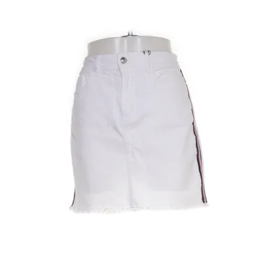 Jupe en jean (Blanc) de Zara Basic Coton, Élasthane