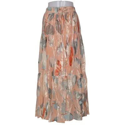 Långkjol (Rosa, Flerfärgad) från Summum Bomull, Metallfiber, Viskos
