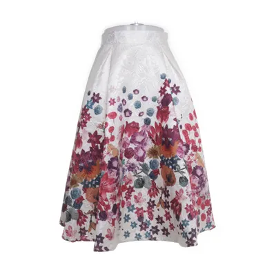 Kjol (Vit, Flerfärgad) från Chicwish