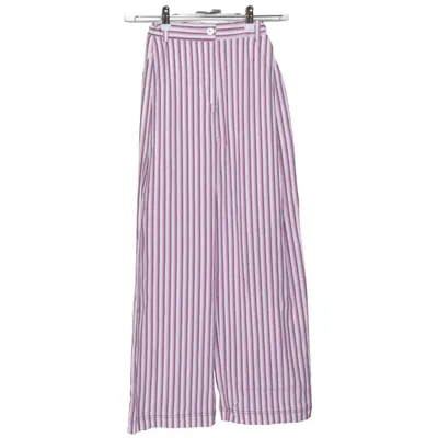 Pantalon patte d'éléphant (Blanc, Rose, Violet) de Zara