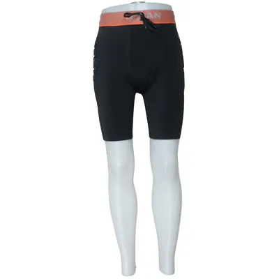 Fietsbroekje (Zwart, Oranje) van Titan Elastaan, Polyamide, Polyurethaan