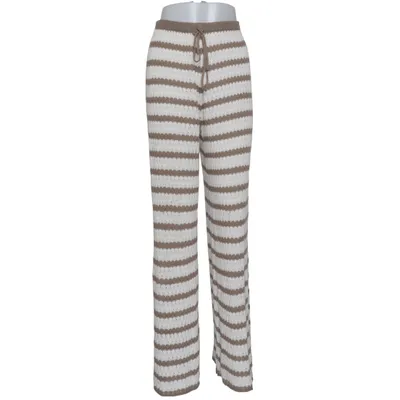 Palazzo pants (Beige, White) from Missguided Polyester