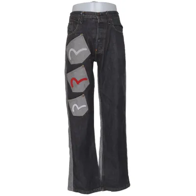 Jeans (EVISU MULTI POCKET rare archive fashion y2k swag archive rock revival true religion rmc ecko hip hop japan raw denim tapout emo alt jnco mall 2000s 1990s 20s 90s  00s high fashion rare ) fra Evisu