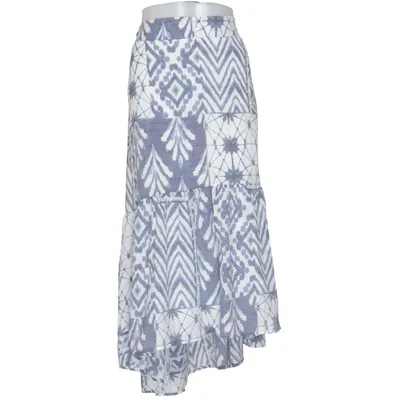 Maxi skirt (Blue, White) from Mlle Gabrielle Polyester, Viscose