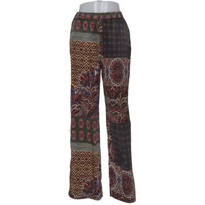 Pantalon patte d'éléphant (Vert, Multicolore) de Zara Basic