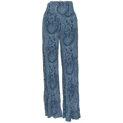 Palazzobyxor (Blå, Vit, Flerfärgad) från Indiska Elastan, Viskos