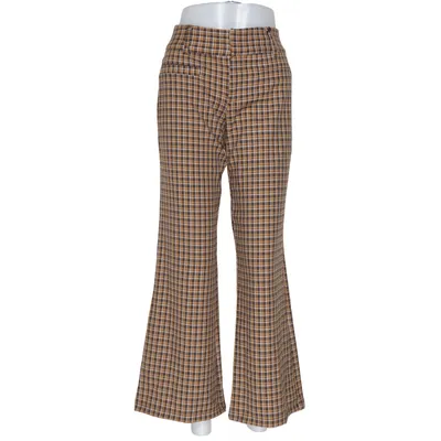 Broek (Bruin, Geel, Wit) van Zara Elastaan, Polyester, Viscose