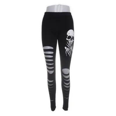 Leggings (Sort, Hvid) fra Banned Elastan, Viscose