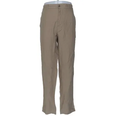 Broek (Beige) van Mango Katoen, Linnen, Polyester