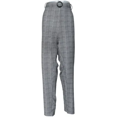 Broek (Grijs, Wit) van Shein Curve Elastaan, Polyester