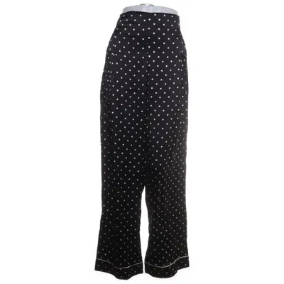 Pajama pants (Black, White) from Ganni Silk, Elastane