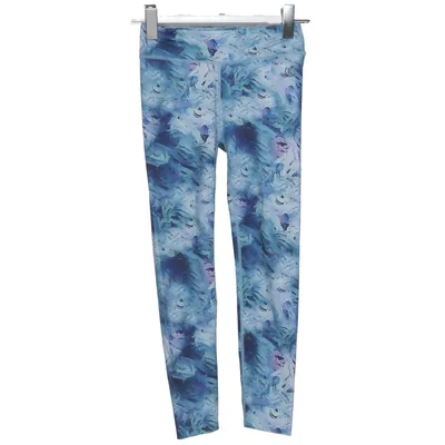 Træningsleggings (Blå, Lilla, Flerfarvet) fra Iconic Elastan, Polyester