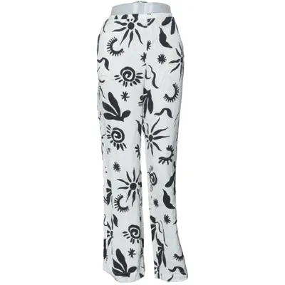 Pants (White, Black) from Lindex Viscose