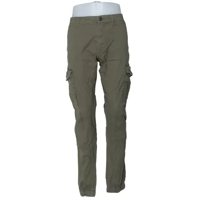 Cargobukser (Grøn) fra Jack & Jones Jeans Intelligence Elastan, Økologisk bomuld