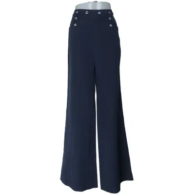 Palazzobyxor (Blå) från Banned Retro Elastan, Polyester, Viskos