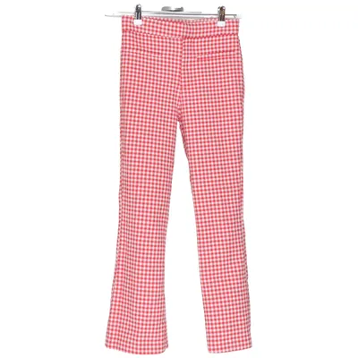 Pantalon (Rouge, Blanc) de Zara Coton, Élasthane, Polyester, Viscose