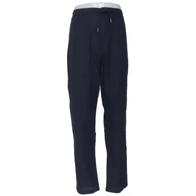 Pants (Blue) from Lindbergh White Cotton, Linen