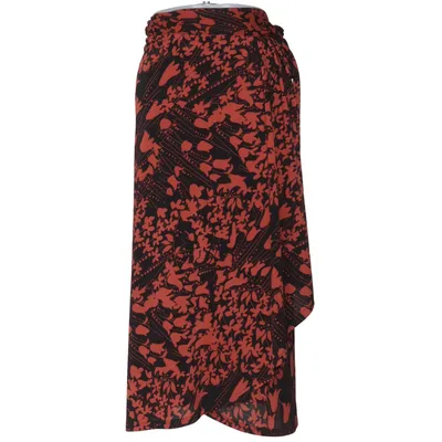 Jupe portefeuille (Noir, Orange) de Ilse Jacobsen