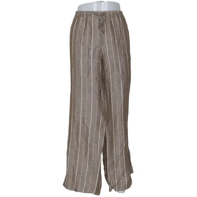 Palazzobyxor (Brun, Vit) från H&M Linne, Polyester, Viskos