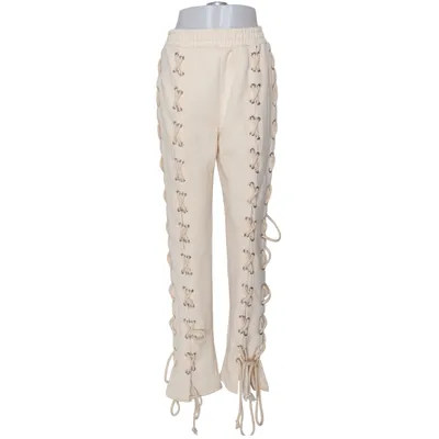 Broek (Beige) van PrettyLittleThing Katoen, Polyester