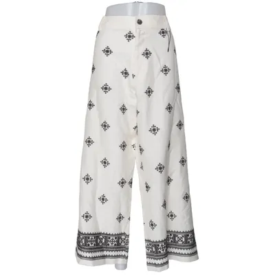 Palazzo pants (White, Black) from Zara Linen, Polyester, Viscose