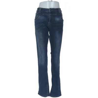Spijkerbroek (Tenna straight jeans highwaist) van Pulz Katoen, Elastaan