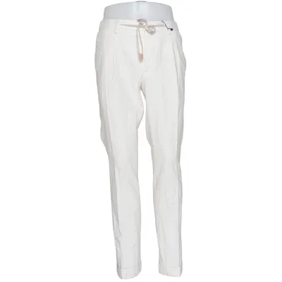 Kostuumbroek (Wit, Beige) van Dan John Katoen, Linnen, Polyester