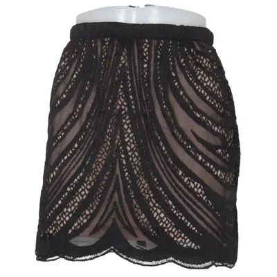 Kjol (Svart, Beige) från Zara Woman Polyester