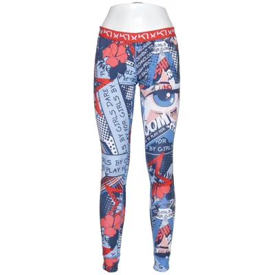 Sportleggings (Blauw, Rood, Meerkleurig) van Kari Traa Elastaan, Polyester
