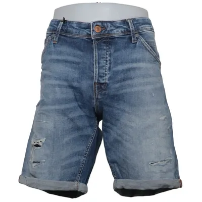 Denim shorts (Blauw) van Jack & Jones Jeans Intelligence Katoen, Elastaan
