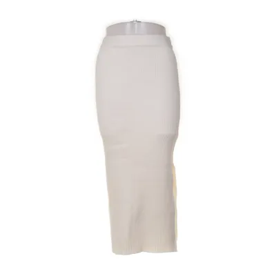 Skirt (White) from Zara Knit Elastane, Nylon, Polyester, Viscose