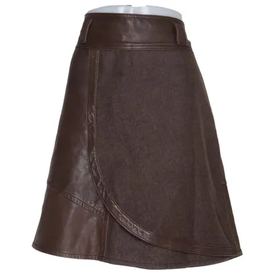 Jupe en cuir (Marron) de Mind Cuir, Polyester