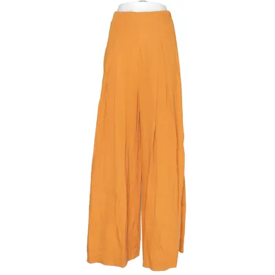 Pantalon patte d'éléphant (Orange) de Zara Woman Acétate, Viscose