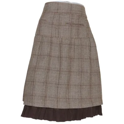 Jupe (Marron, Beige) de Lady M Polyester, Laine