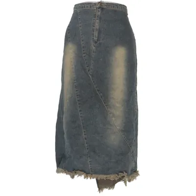 Denim skirt (Gray, Beige) from VISUAL Cotton, Elastane