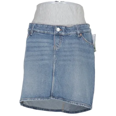 Ventenederdel (Blå) fra H&M Mama Bomuld, Elastan, Viscose