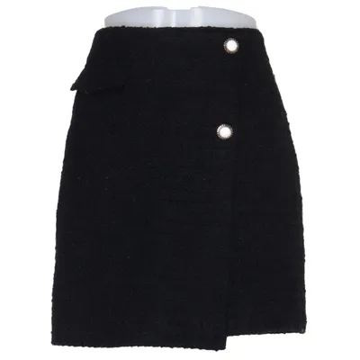 Jupe (Noir) de Cavaliere Femme Coton, Polyamide, Viscose, Laine