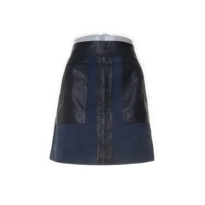 Lædernederdel (Blå) fra Lindex Ruskind, Polyester, Læder