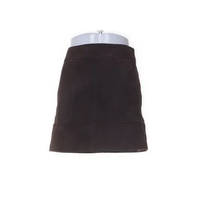 Leather skirt (Brown) from H&M Premium Quality Suede, Polyester