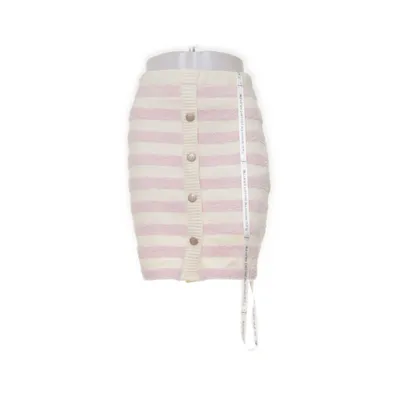 Skirt (White, Pink) from Vita Grace Acrylic, Cotton, Polyester