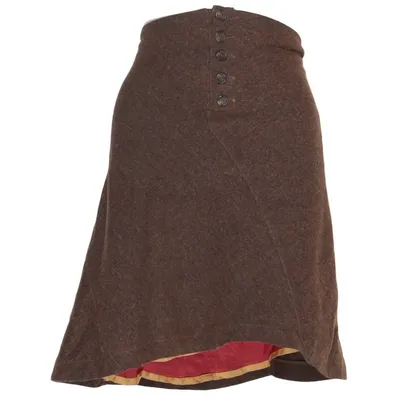 Skirt (Brown) from UVR connected Elastane, Polyester, Viscose, Wool