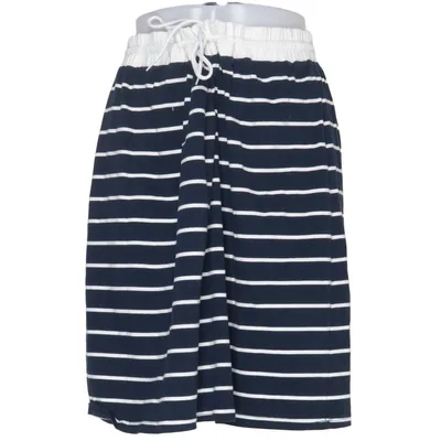 Rok (Blauw, Wit) van Marine Katoen, Elastaan