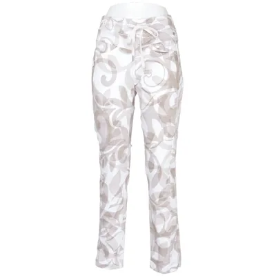 Pants (White, Beige) from Heimatliebe Cotton, Elastane