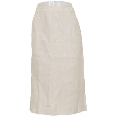 Nederdel (Beige) fra Marina Rinaldi Acetat, Cupro, Linned