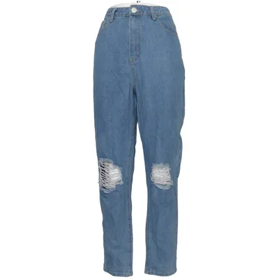 Jean (Bleu) de Boohoo Blue Coton, Polyester