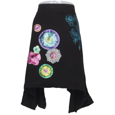 Skirt (Black, Multicolored) from Desigual Cotton