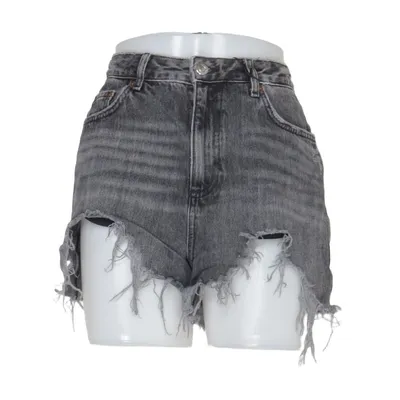 Denim shorts (Gray) from Topshop Cotton, Polyester
