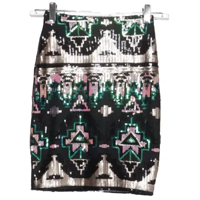 Rok (Zwart, Meerkleurig) van Club L Polyester